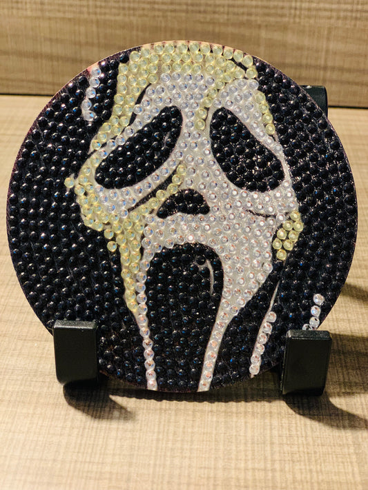 Diamond Painted Realistic Scream Coaster
