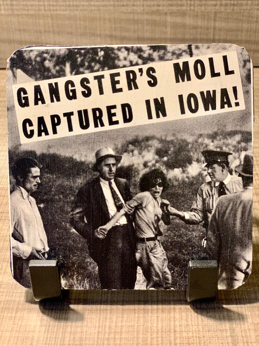 1936 Vintage Coaster Gangster Moll Captured